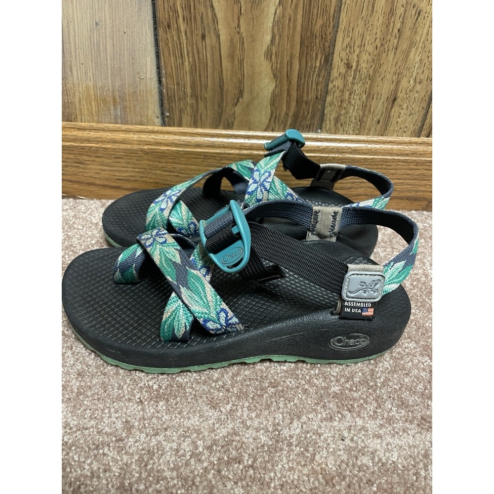 Chaco Womens Shoes Hiking Sandals Size 6 Classic Teal Blue - Picture 3 of 12